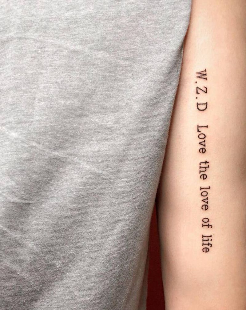 小清新英文纹身图片_手部手臂纹身图案