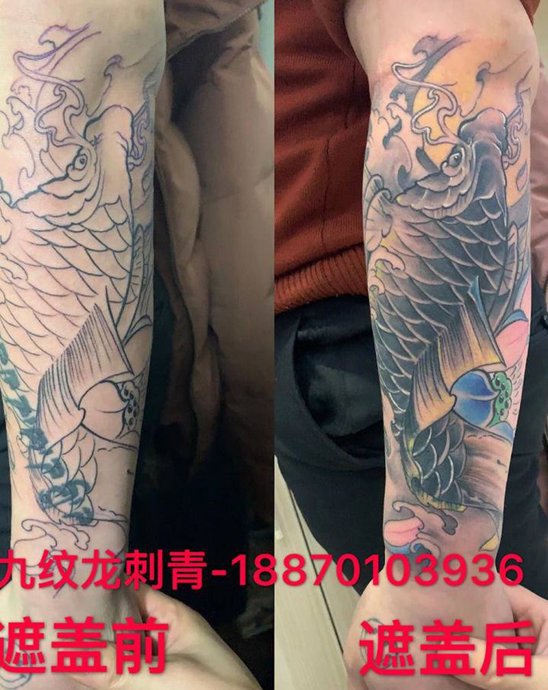 遮盖旧图纹身图片_手臂纹身图案