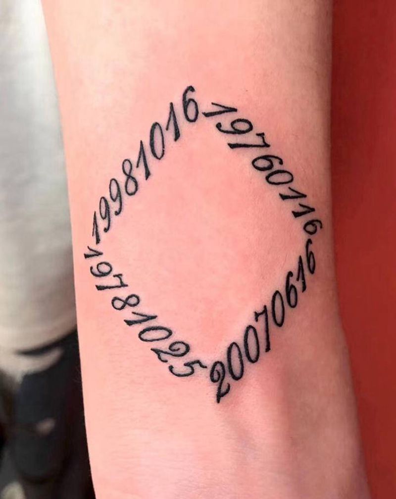 生日纹身图片_手部纹身图案