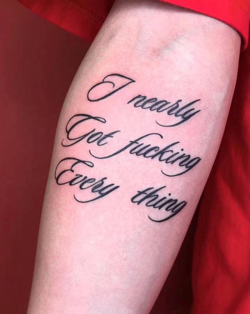 英文纹身图片_手臂纹身图案