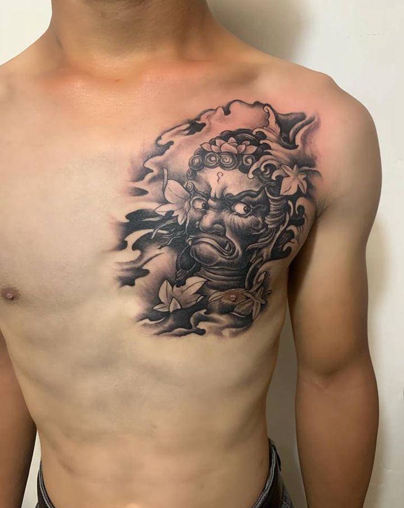 这是一个遮盖 （遮盖旧图）纹身图片_胸部纹身图案