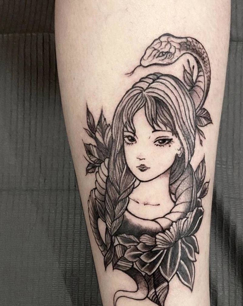 富江纹身图片_手臂腿部纹身图案