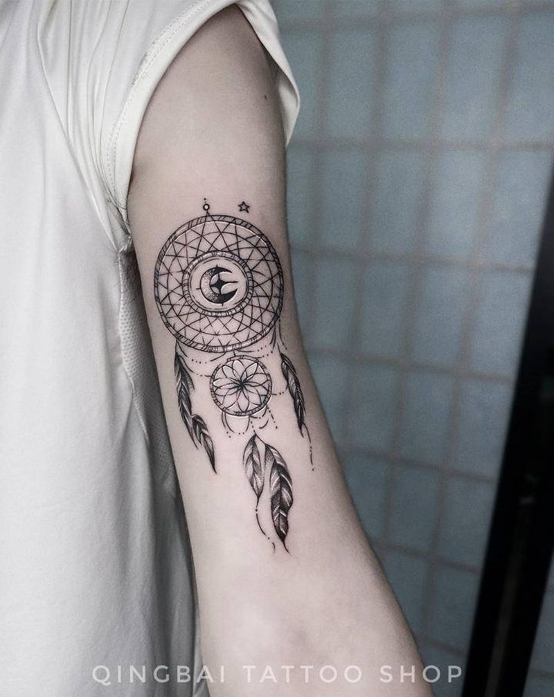 捕梦纹身图片_手臂纹身图案