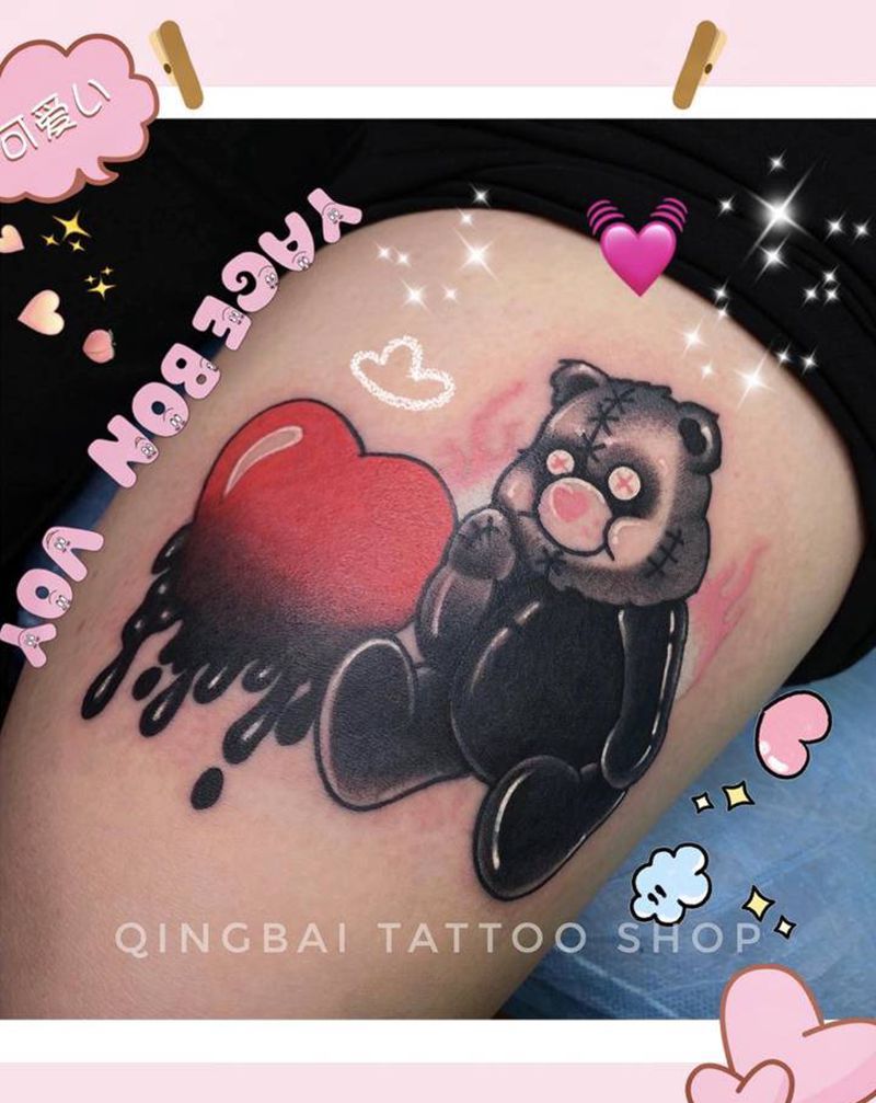 遮盖纹身图片_腿部纹身图案