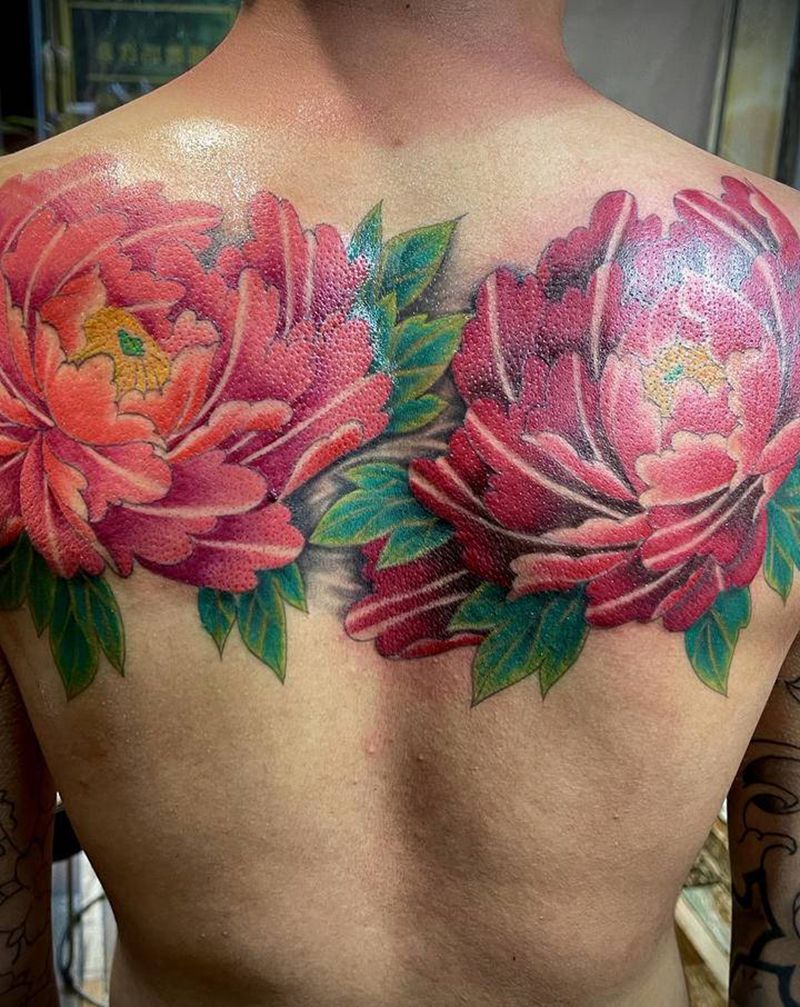 花纹身图片_背部纹身图案