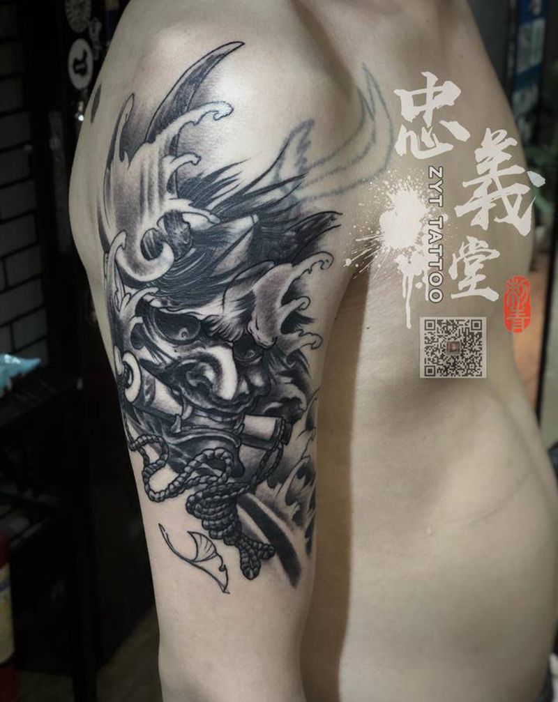 般若纹身图片_手臂新传统纹身图案