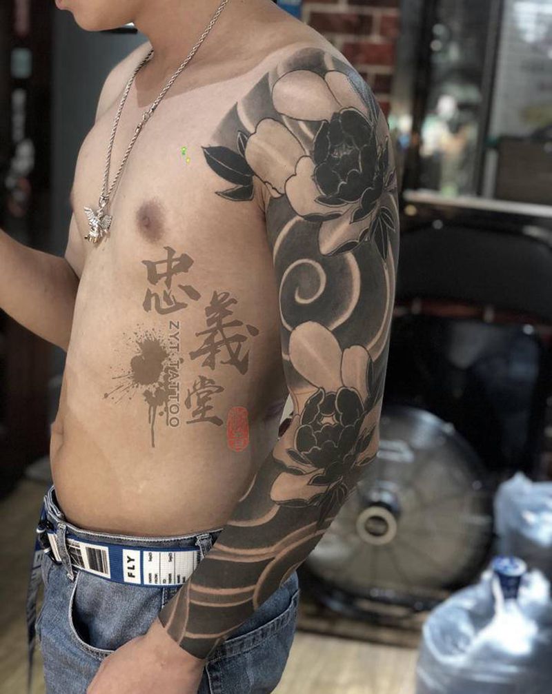 花臂纹身图片_新传统纹身图案