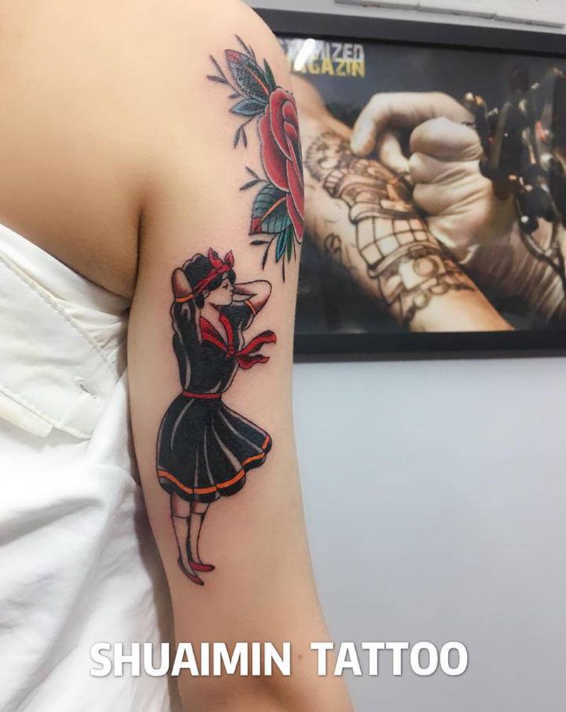 女子纹身图片_手臂纹身图案