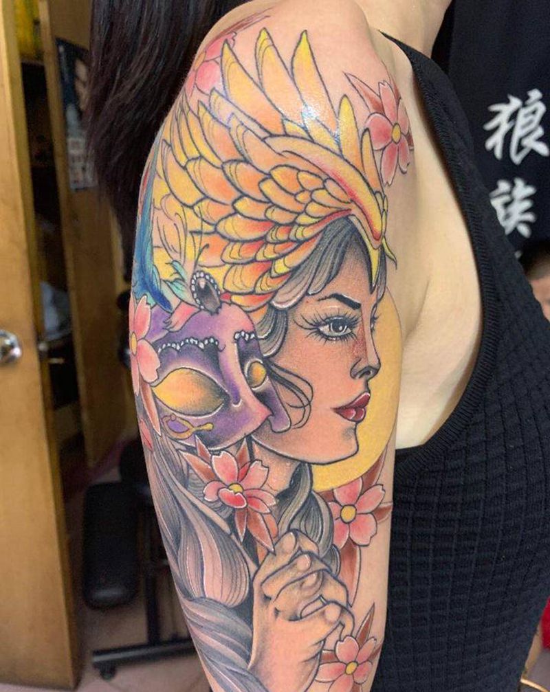 赣州狼族作品纹身图片_肩部欧美写实纹身图案