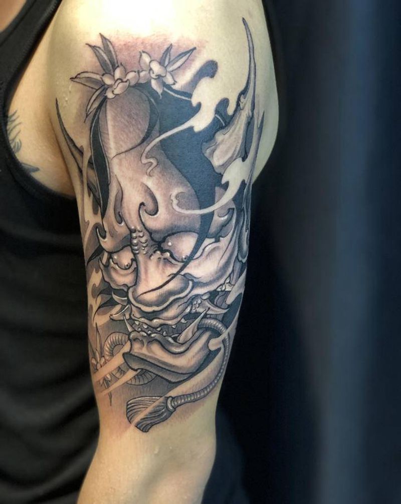 般若纹身图片_手臂新传统纹身图案