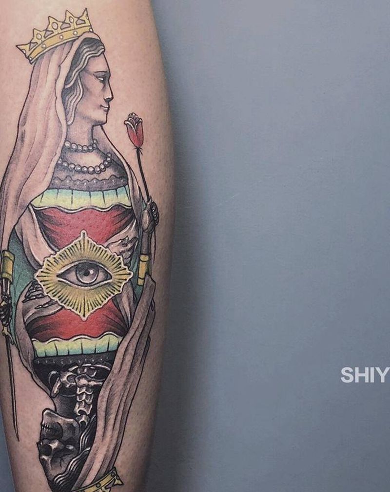 #欲望本该像匹野马#纹身图片_腿部New School纹身图案