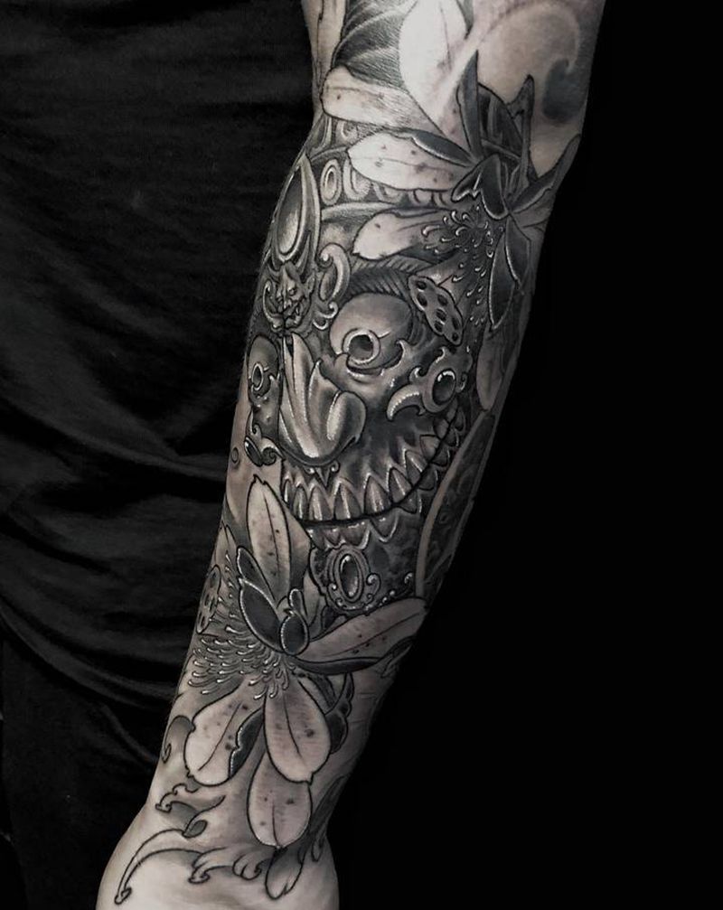 小臂嘎巴拉纹身图片_手臂手部新传统纹身图案