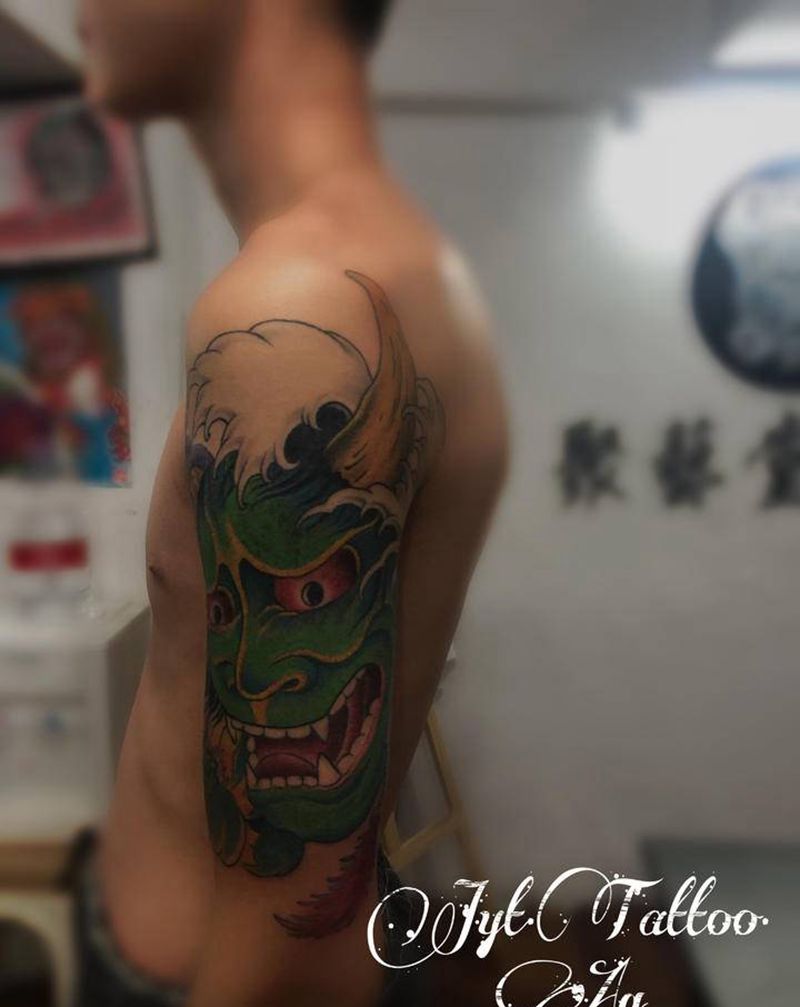 般若纹身图片_手臂新传统纹身图案