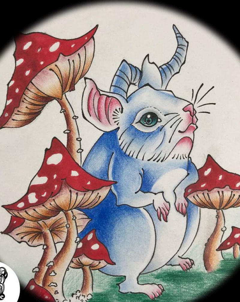 鼠纹身图片_New SchoolOld School纹身图案