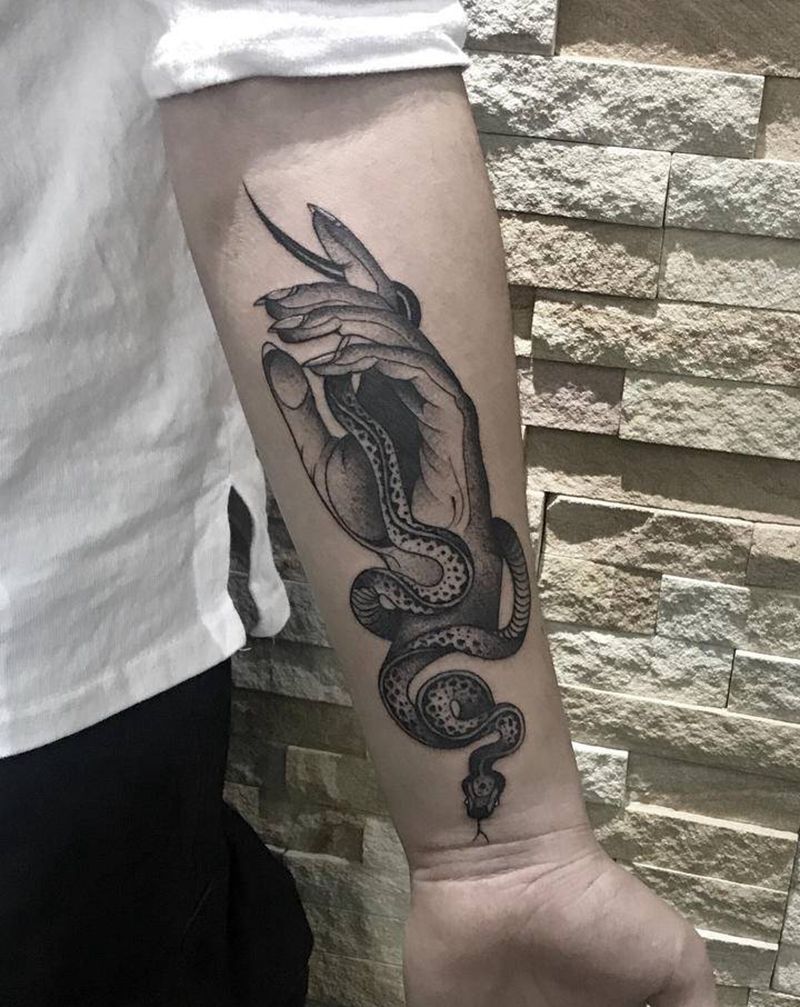 黑 灰 点刺 by-小哥作品纹身图片_手臂点刺纹身图案