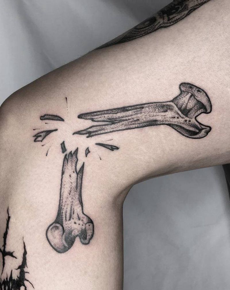 部分作品纹身图片_腿部点刺纹身图案