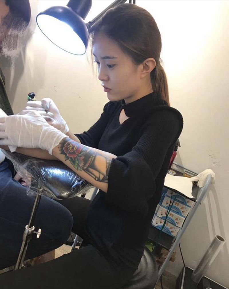 工作照纹身图片_手部手臂纹身图案