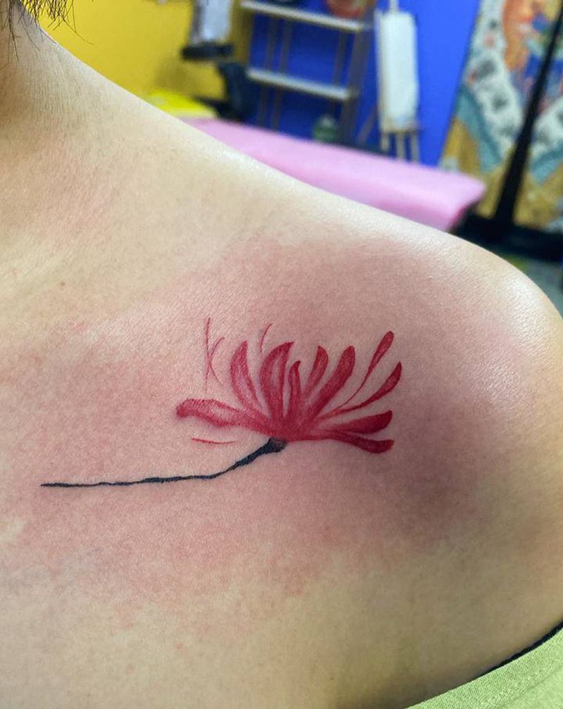 近期作品纹身图片_肩部水彩纹身图案