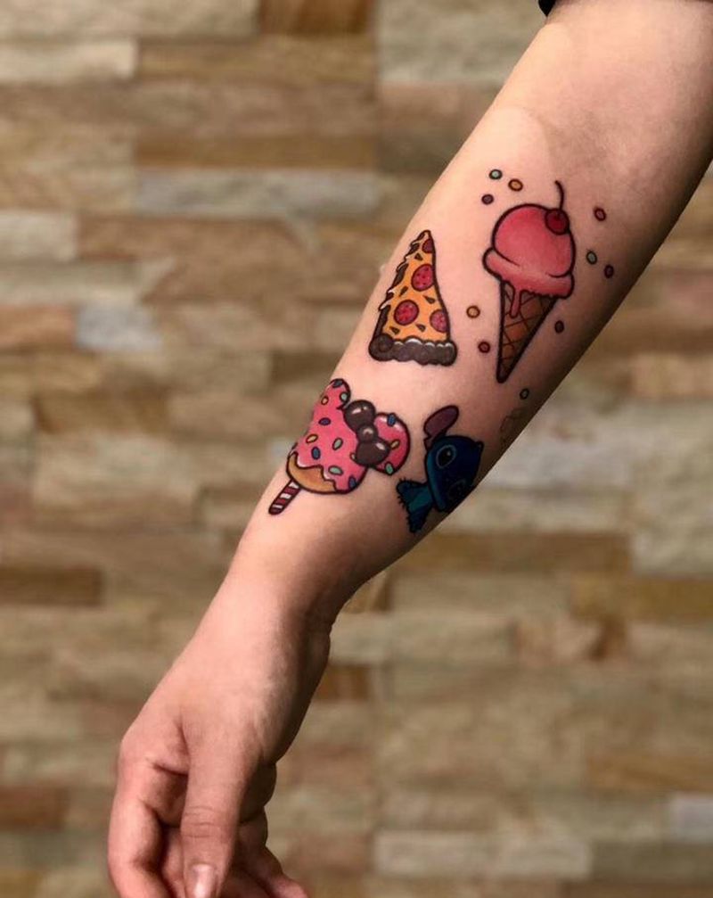 拼接school纹身图片_手臂手部New SchoolOld School纹身图案