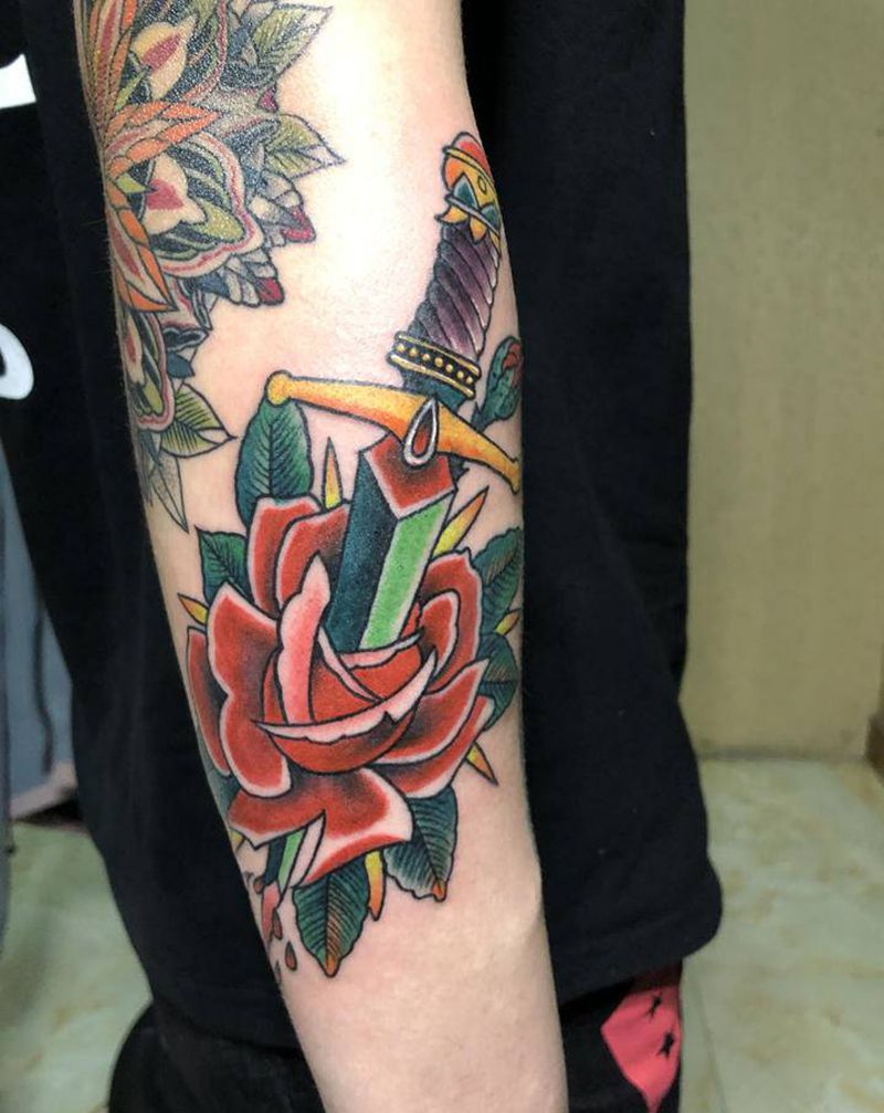 old school纹身图片_手臂Old School新传统纹身图案