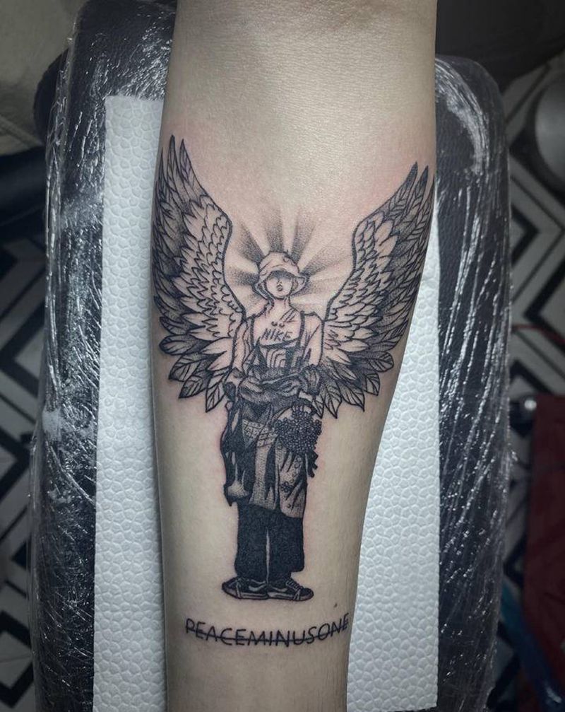 权志龙联名款纹身图片_手部手臂点刺纹身图案