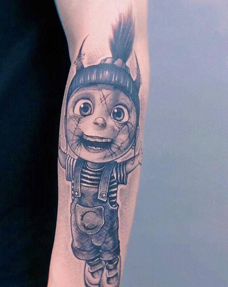 艾格尼斯纹身图片_手臂欧美写实纹身图案