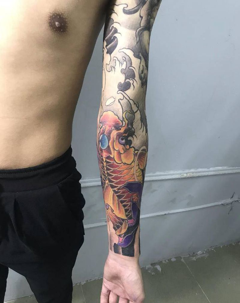 花臂纹身图片_手部腿部纹身图案