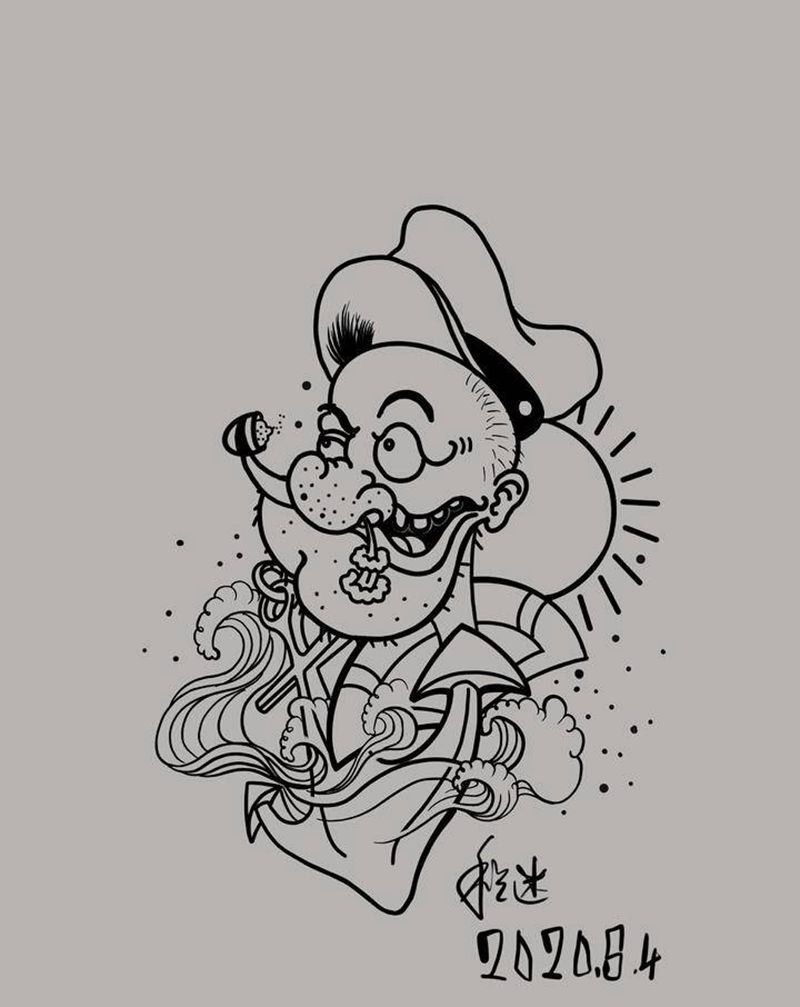 水手纹身图片_手臂手部新传统欧美写实纹身图案