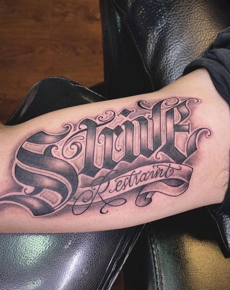 ＃花体字＃纹身图片_手臂花体字奇卡诺纹身图案