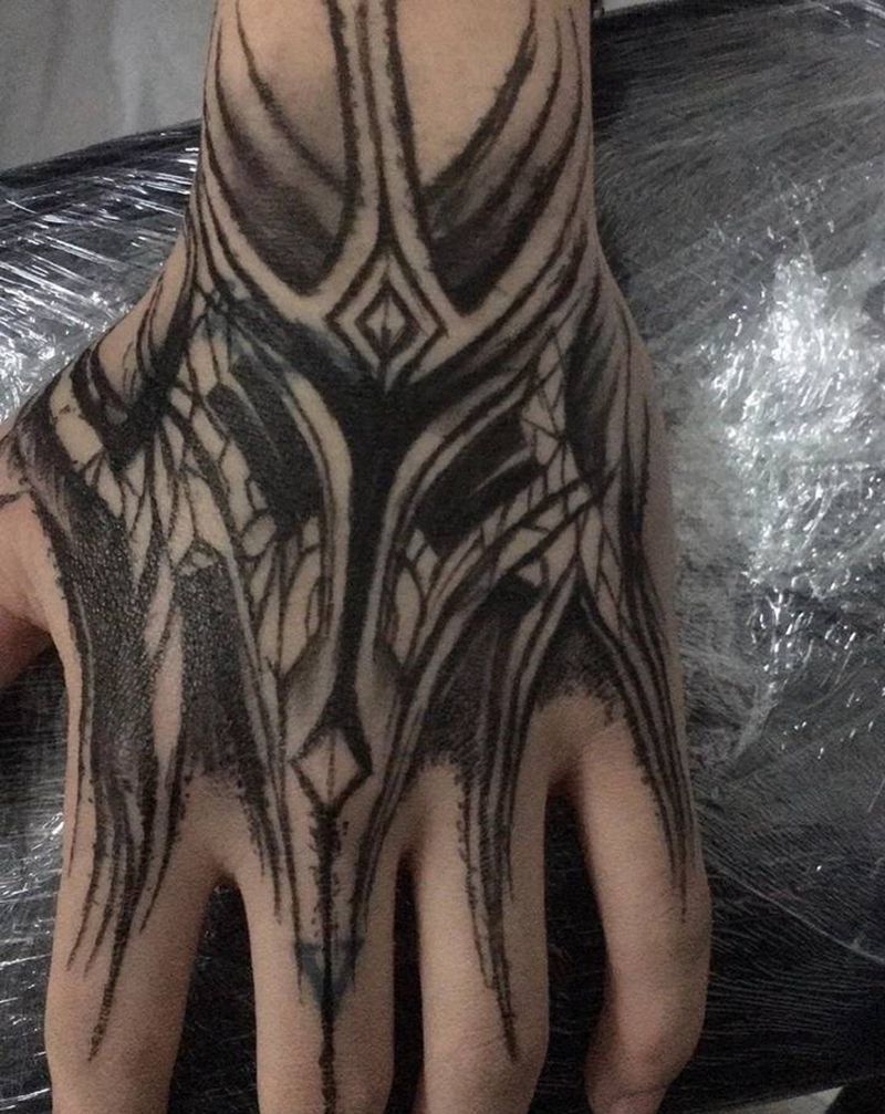 遮盖纹身图片_手臂暗黑纹身图案