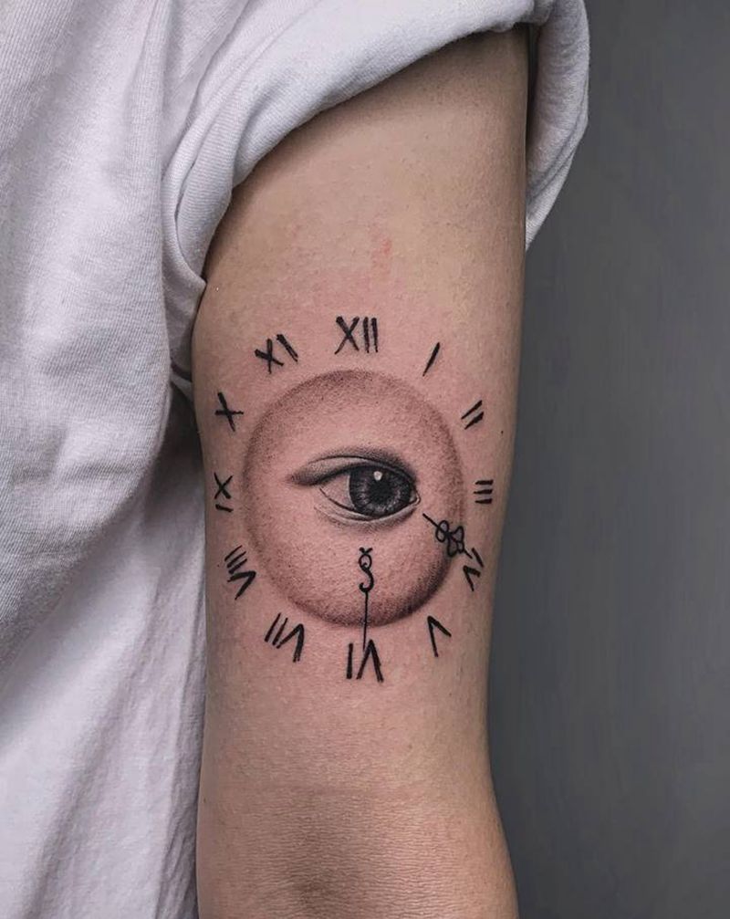 ＃孩子的眼睛＃纹身图片_手臂腿部欧美写实眼睛纹身图案