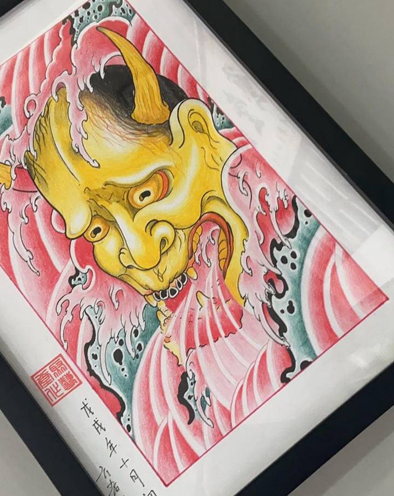 彩色纹身图片_绘画手稿纹身图案