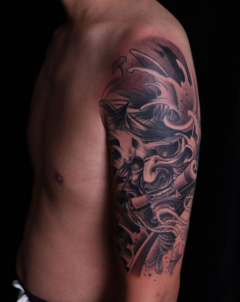 般若纹身图片_手臂新传统纹身图案