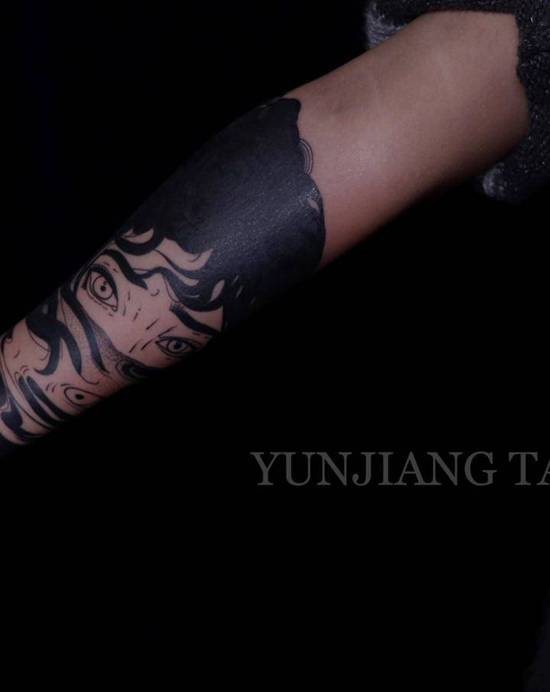 遮盖纹身图片_手臂Old School纹身图案
