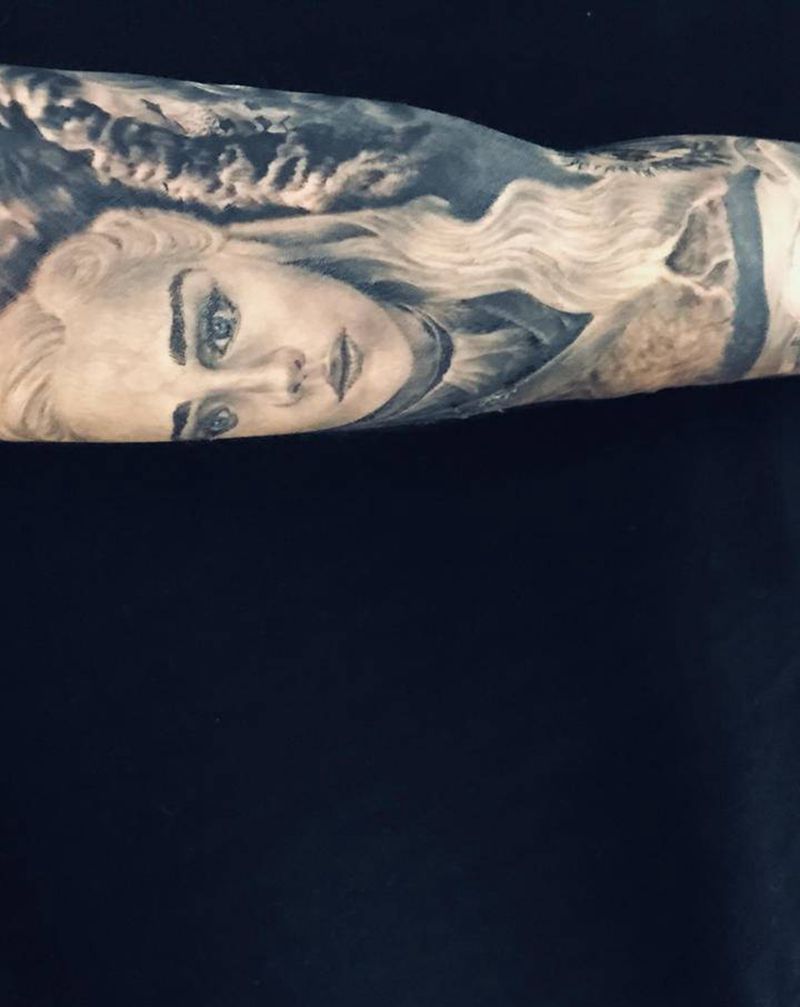 欧美写实花臂纹身图片_手臂欧美写实纹身图案