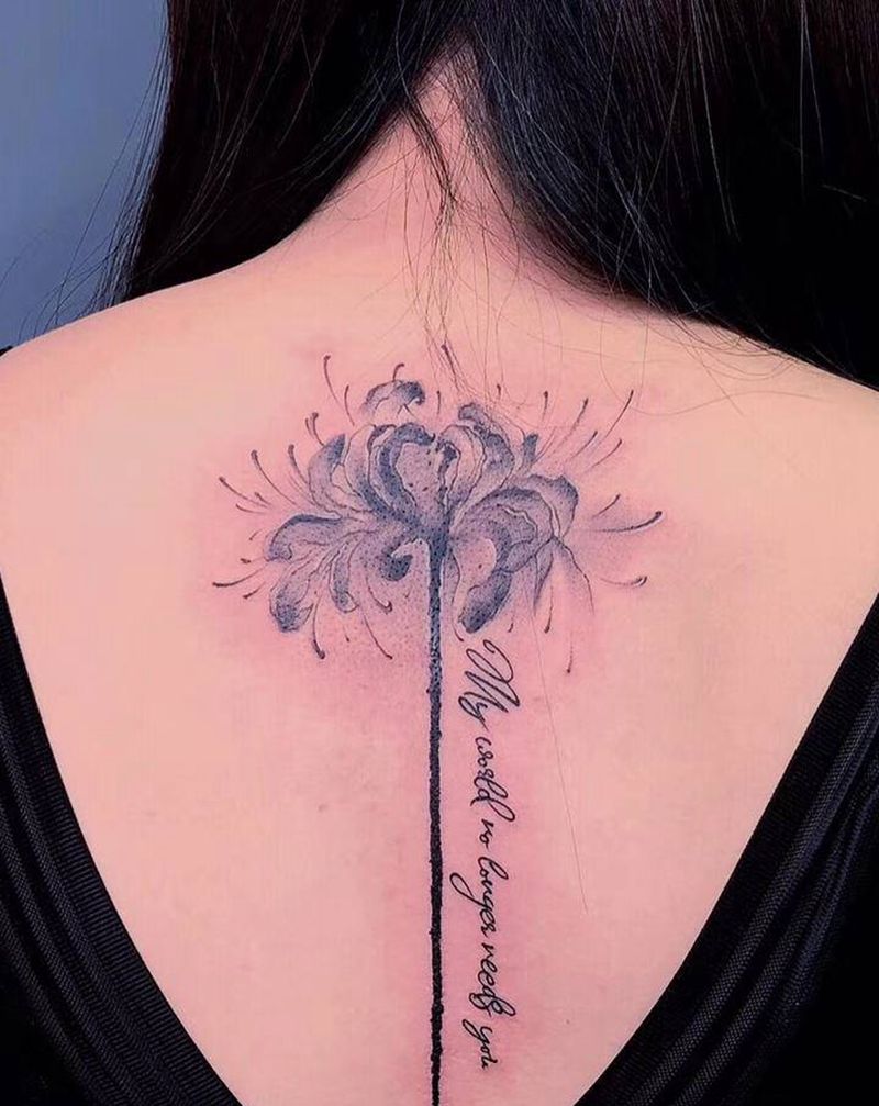 彼岸花纹身图片_背部New School纹身图案