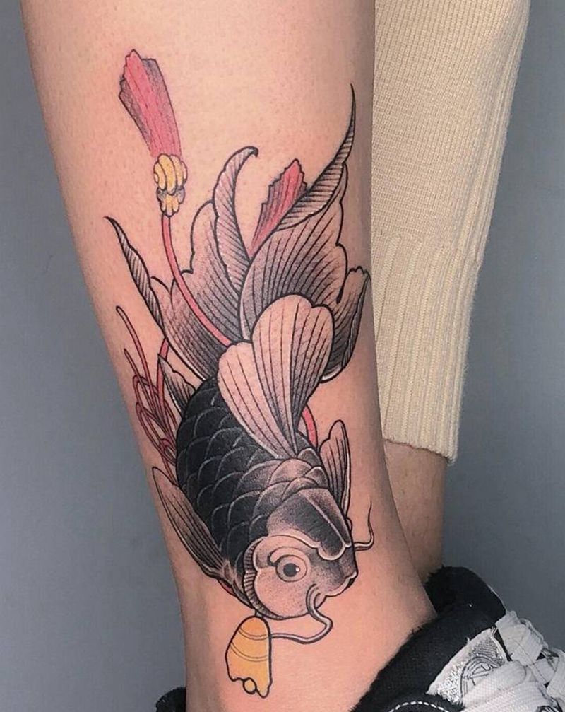 遮盖 鱼纹身图片_脚部腿部New School纹身图案