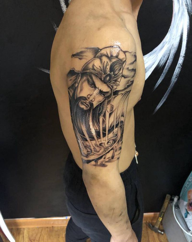 忠义纹身图片_手臂新传统纹身图案