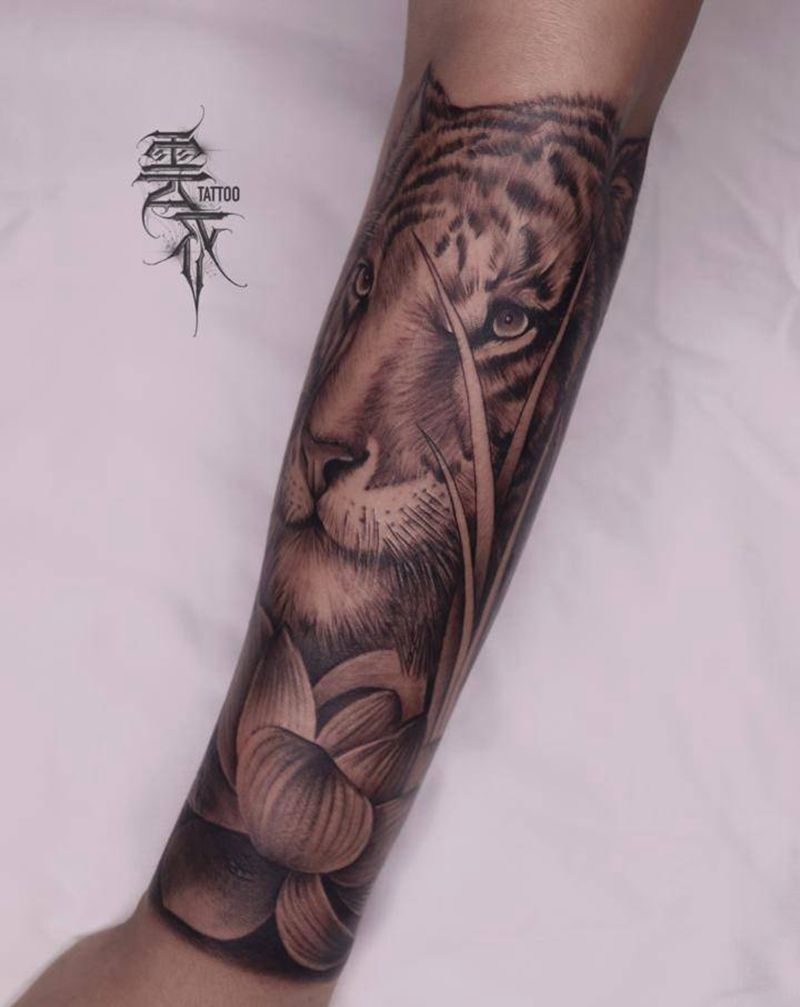 #大脑斧#纹身图片_手臂欧美写实纹身图案