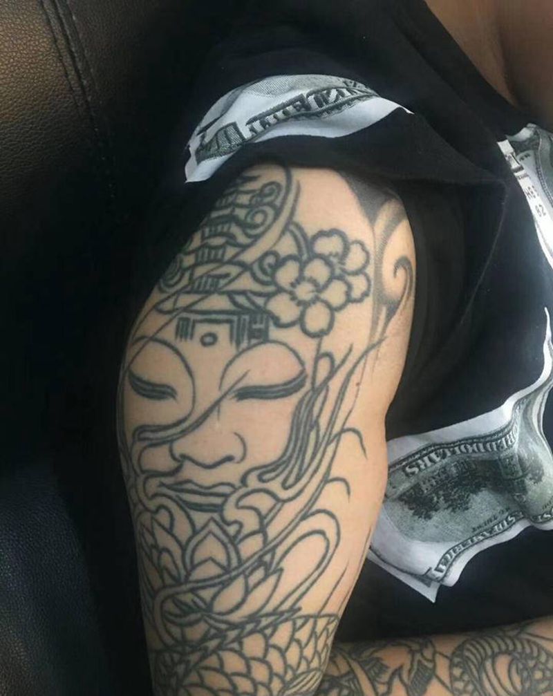 线条上色,线条非本人作品纹身图片_手臂纹身图案