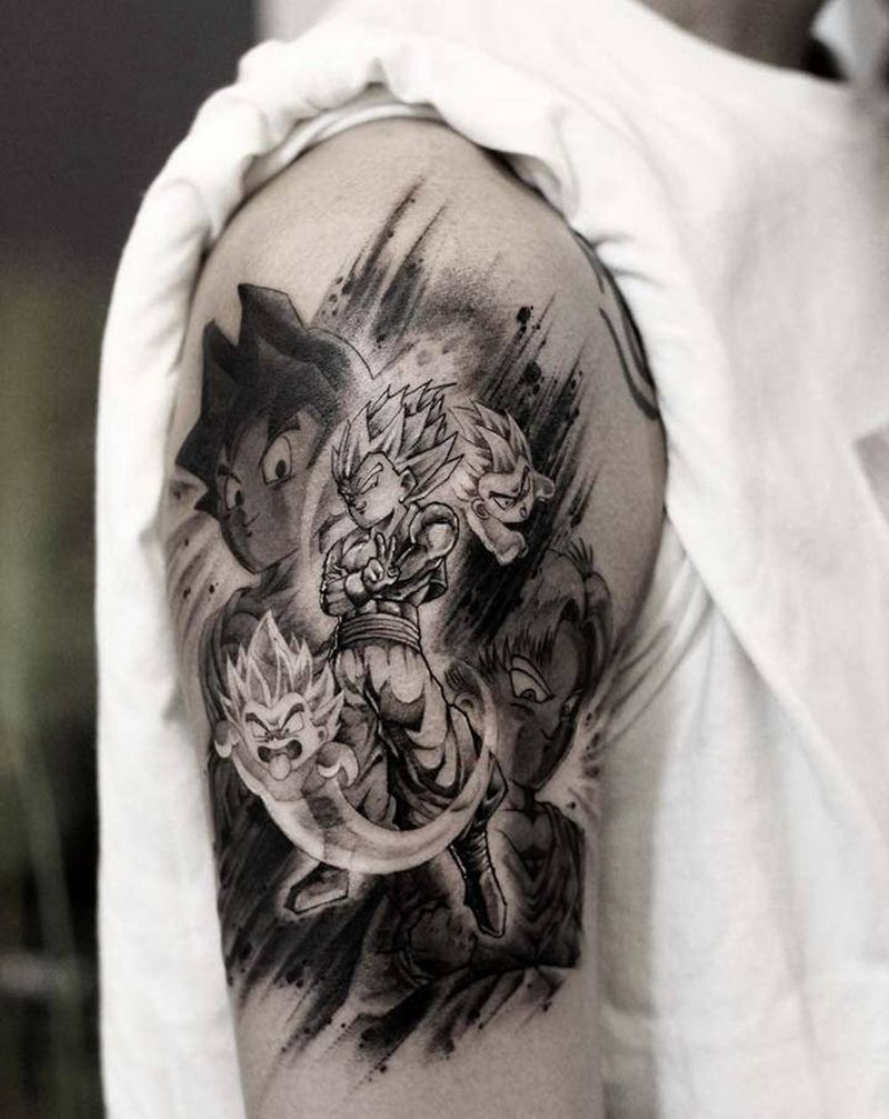 七龙珠-悟天克斯纹身图片_手臂欧美写实纹身图案