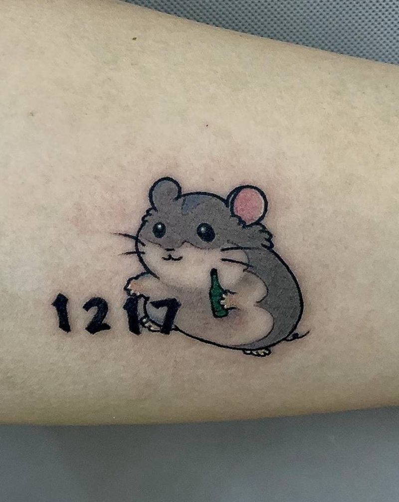 老鼠纹身图片_手臂纹身图案