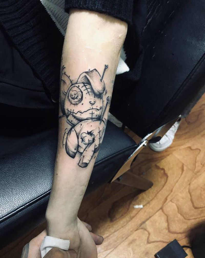 兔子纹身图片_手臂纹身图案