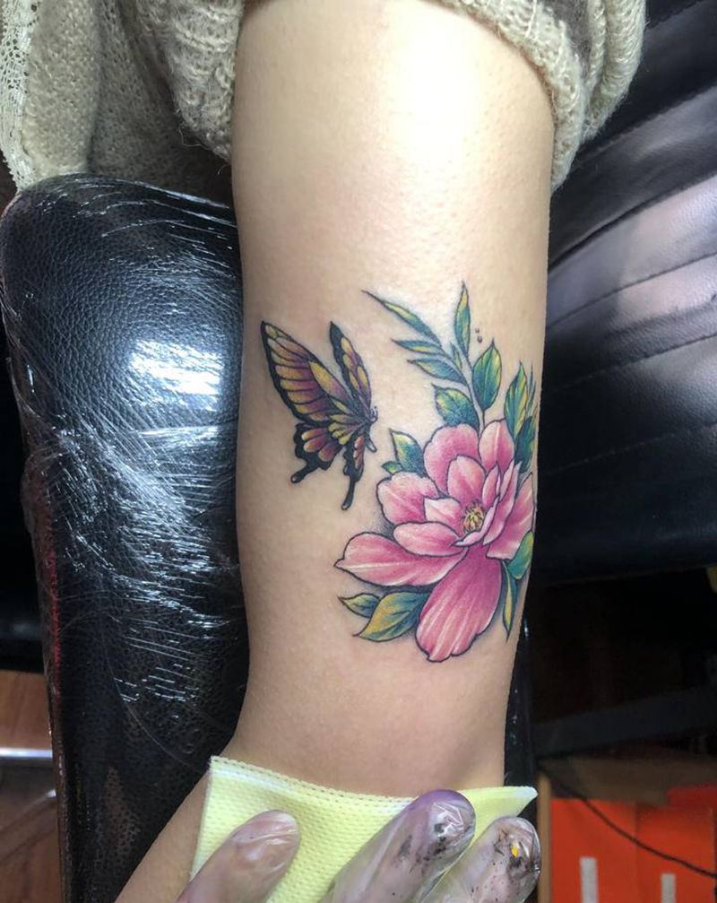 花纹身图片_手臂纹身图案