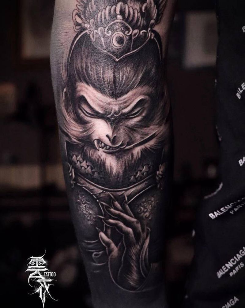 黑臂填空纹身图片_手臂新传统纹身图案