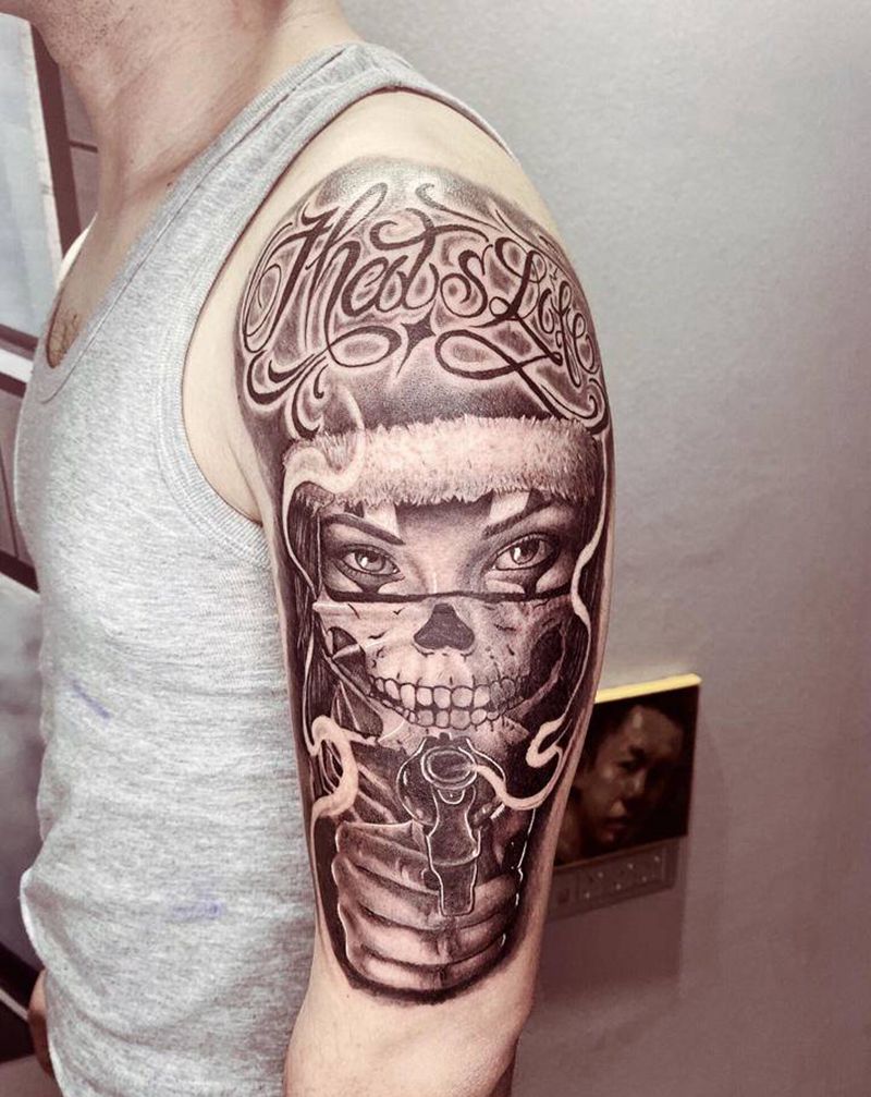 去年做的西海岸风格纹身图片_手臂纹身图案