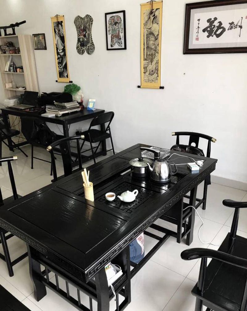 欢迎来扎针儿纹身图片_背部老传统纹身图案