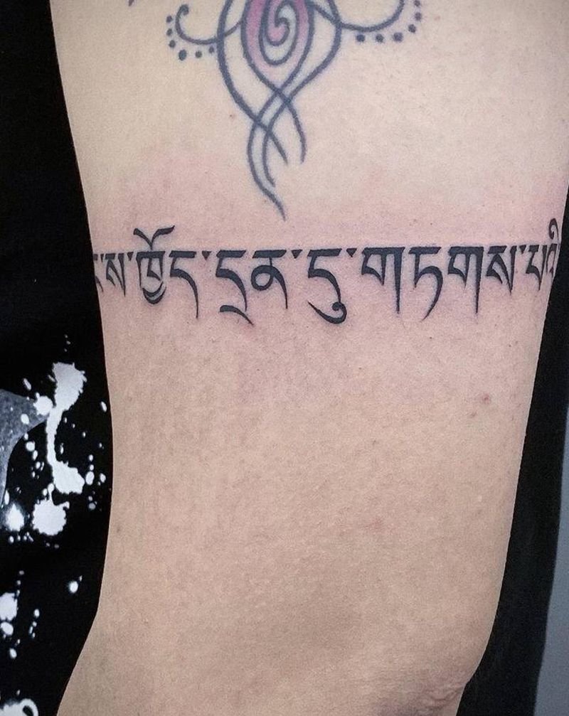 梵文纹身图片_手臂纹身图案