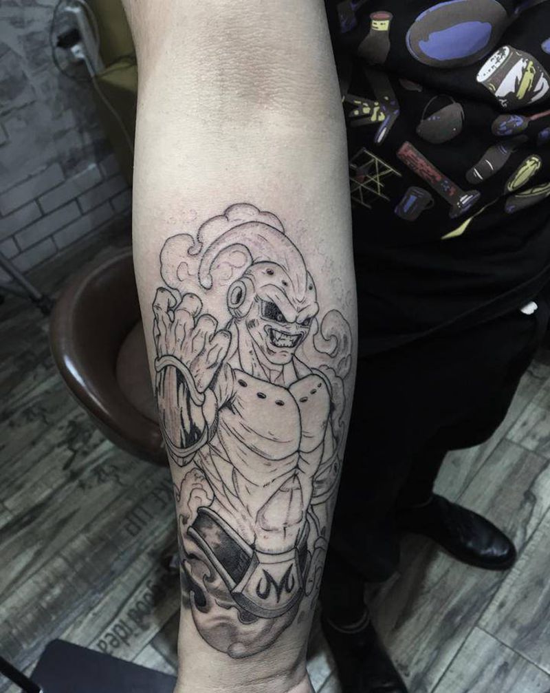 魔人布欧未完纹身图片_手臂纹身图案