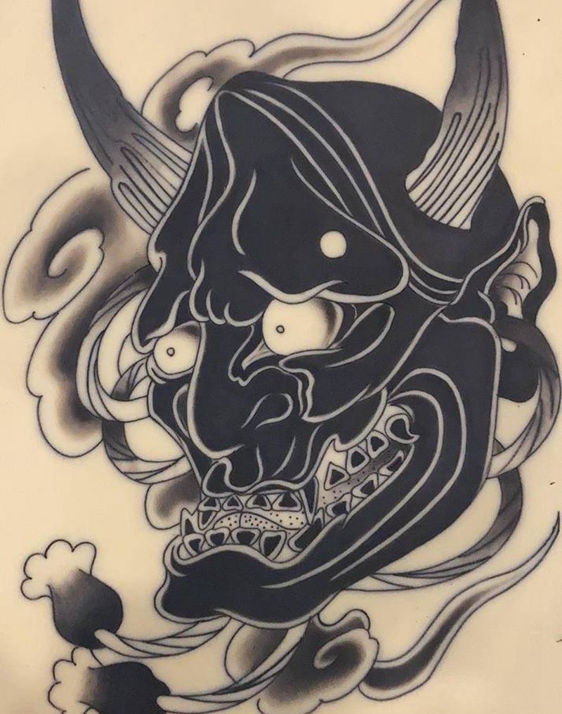 般若纹身图片_手臂老传统纹身图案